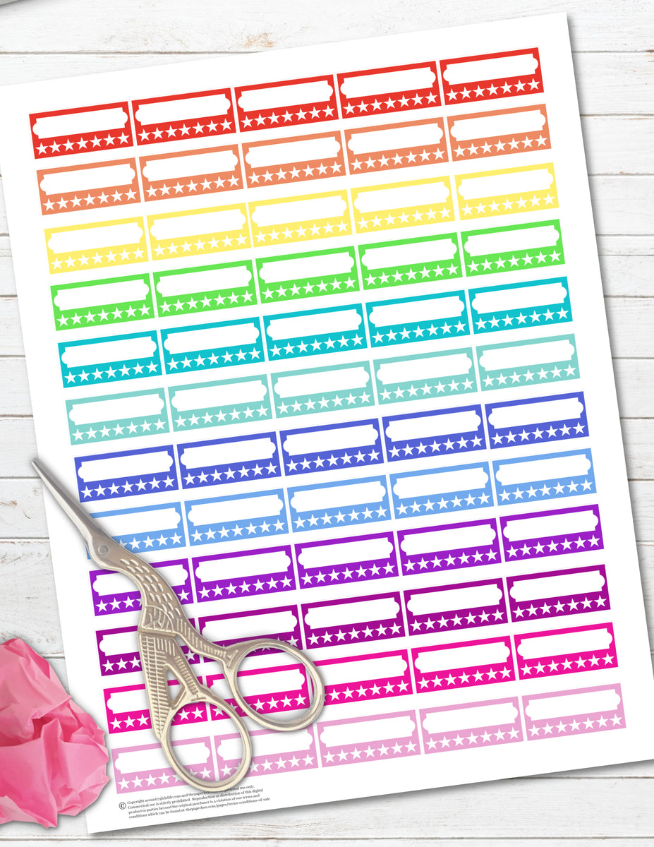 Printable 7 Day Habit Tracker Rainbow Functional Happy Planner Stickers