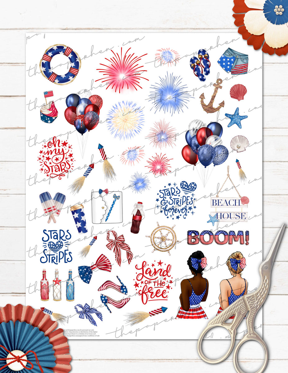 Printable Pocket Bill of Rights, Patriotic Party Favor