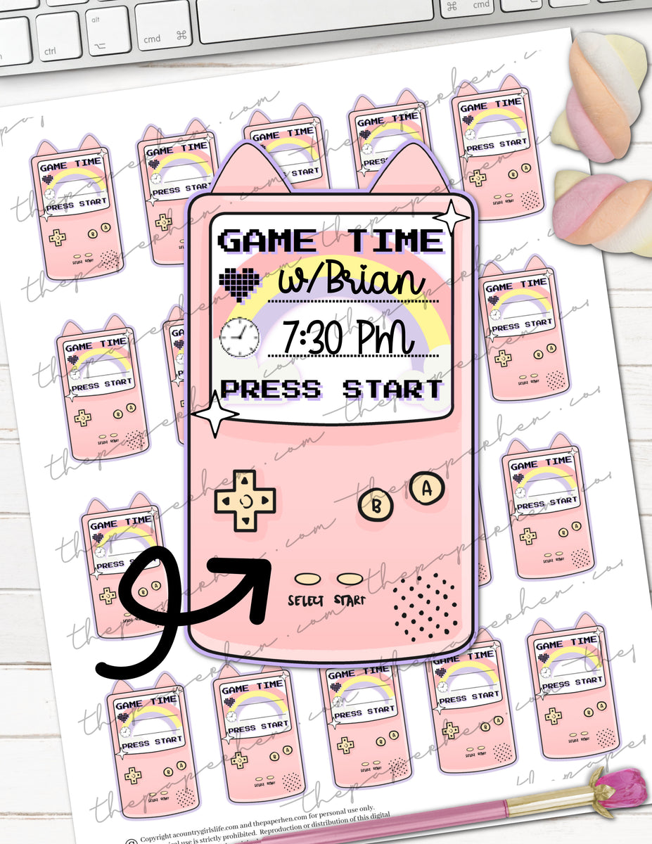 Printable Gamer Girl Meetup Planner Stickers – The Paper Hen