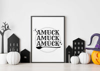 Amuck Amuck Amuck Printable Halloween Wall Art