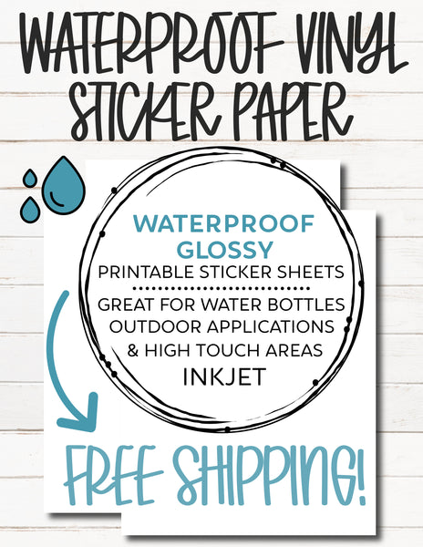 printable waterproof vinyl sticker or decal paper for inkjet printers