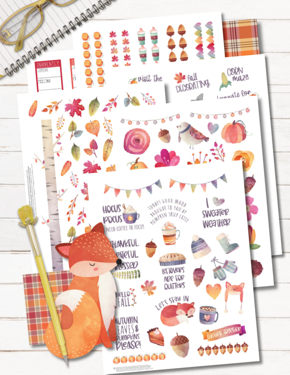 Creatures of the Night Journal Kit Printable Planner Stickers