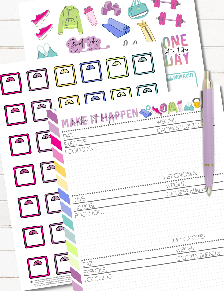 2 Weight Tracker Printables, Bujo Journal Weight Loss Tracker Printable,  Weight Loss Planner, Body Progress Tracker, Fitness Planner Pdfs 