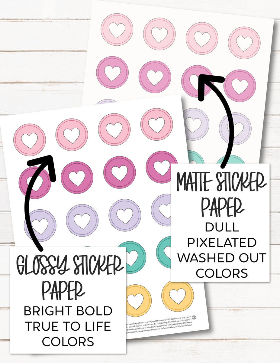Printable White Matte Sticker Paper for Planner Stickers & Decals - FAST,  FREE SHIPPING!