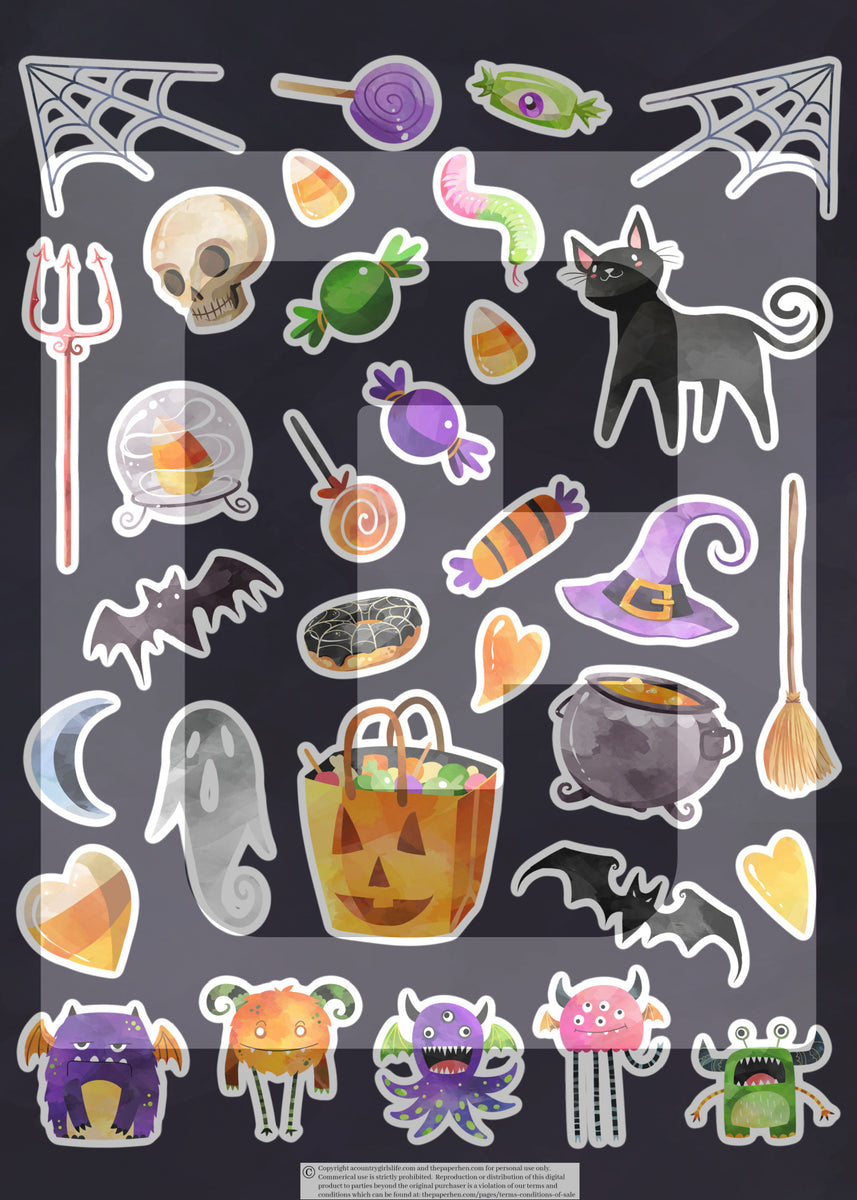 Trick or Treat Yo Self Printable Halloween Planner Stickers – The