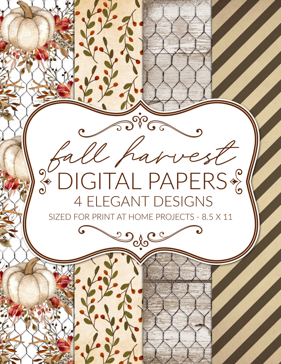Free Printable Autumn Digital Paper! (Seamless Pattern For Scrapbooking) -  Printables and Inspirations