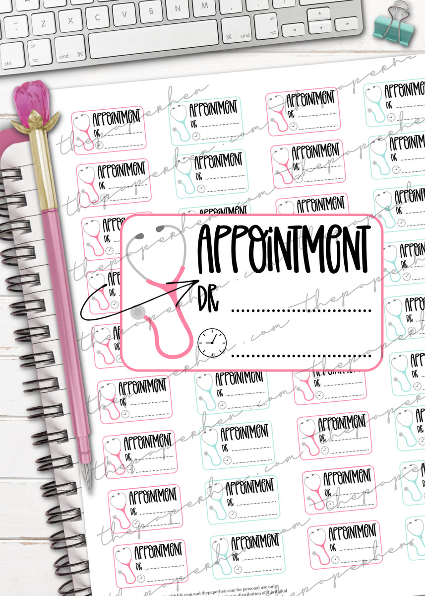 Medicine Reminder Printable Planner Stickers