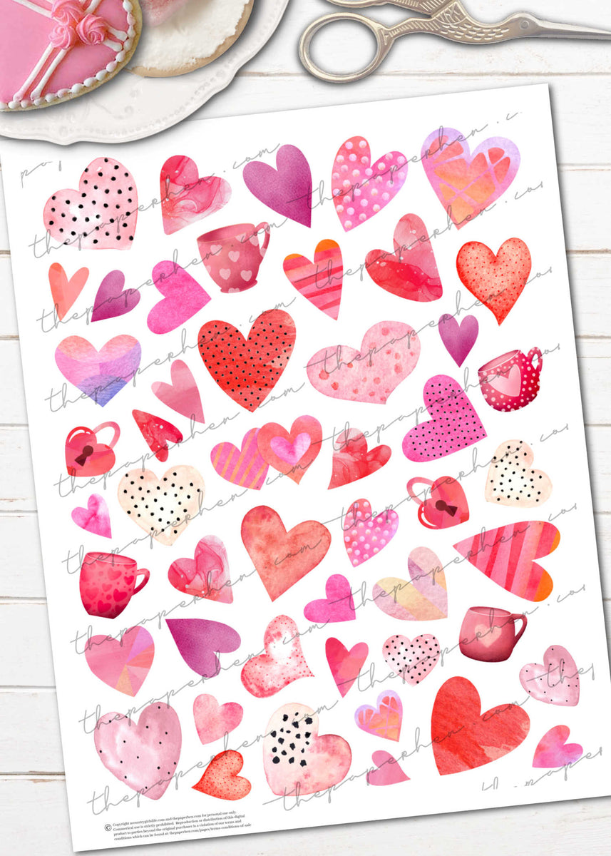 Printable Valentines Day Planner Stickers I Heart Coffee & Tea – The Paper  Hen