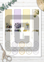  vintage botanical floral printable planner stickers