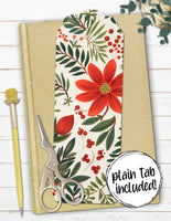 Floral Christmas Printable Page Marker Tab Divider for The Happy Planner Classic