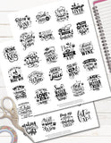 sarcastic and sassy printable planner stickers for wine lovers