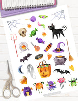 Trick or Treat Yo Self Printable Halloween Planner Stickers - PDF ONLY