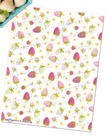 Strawberry Planner Stickers Printable & Digital Papers