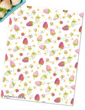 Strawberry Planner Stickers Printable & Digital Papers