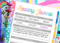 printable reading journal log tracker