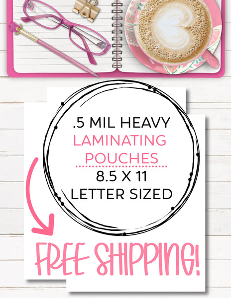 .5 mil laminating pouches