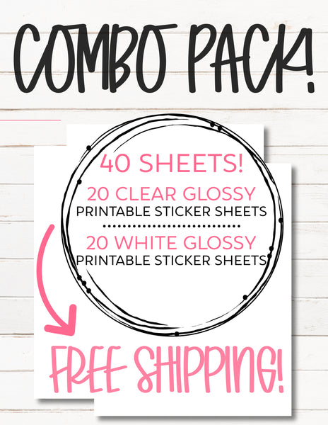 Printable Clear Glossy Sticker Paper for Planner Stickers & Decals