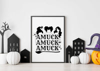 Amuck Amuck Amuck Printable Halloween Wall Art
