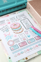 printable donut planner stickers