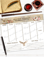 printable weekly planner wizard magical mystical