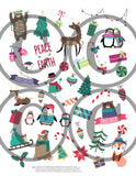 Woodland Christmas Printable Planner Stickers