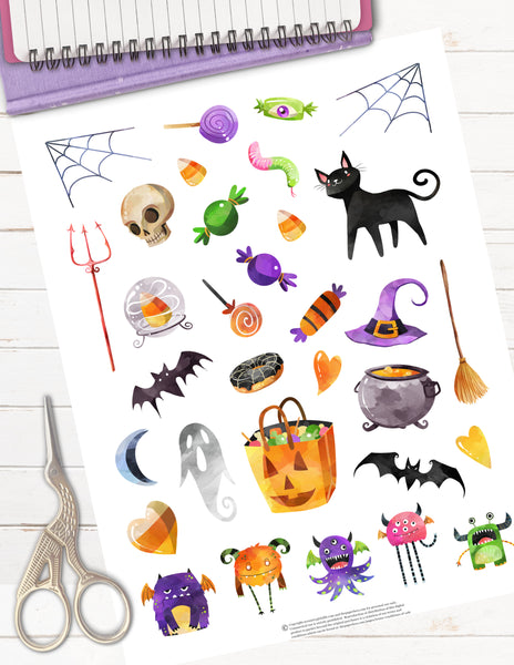 Trick or Treat Yo Self Printable Halloween Planner Stickers