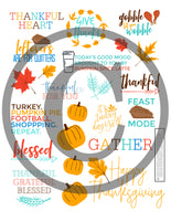 Thanksgiving Quotes Planner Stickers for Planner Decorating