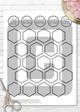 Printable Functional Planner Stickers Black and White Minimalist Basic