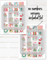 Printable Christmas Holiday Advent Countdown Planner Stickers