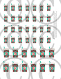 printable christmas coffee peppermint latte planner stickers that look like starbucks cups