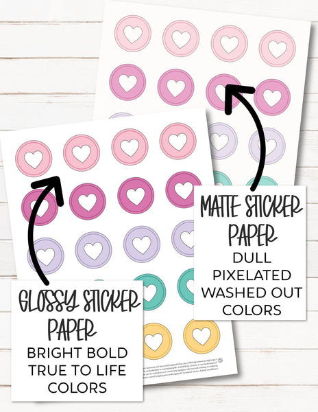 Printable Clear Glossy Sticker Paper for Planner Stickers & Decals - F –  The Paper Hen