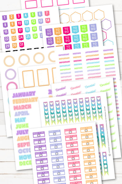 Mason Jar, Black and White Sticker. Planner Stickers for Bullet