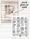 Printable Watercolor Planner Stickers for Fall Autumn Kit