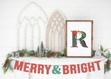 Printable Christmas Banner with Interchangeable Decor Options
