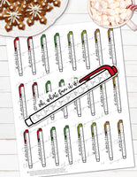 Printable Christmas Checklist Stickers