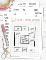 Printable Craft Room Storage Organization Labels & Craft Room Design Paper