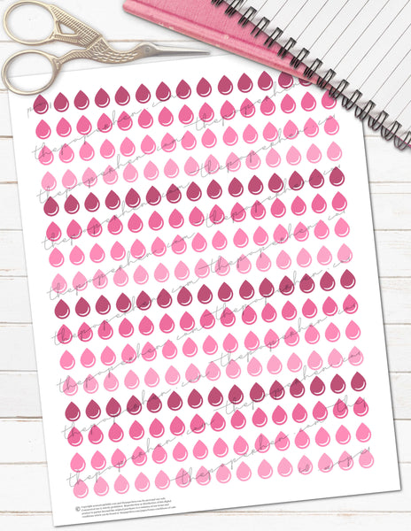 Printable Period Tracking Stickers for Planners Calendars – The Paper Hen