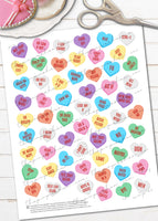 Anti Valentines Day Conversation Heart Printable Stickers
