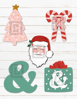 Printable Christmas Banner with Interchangeable Decor Options