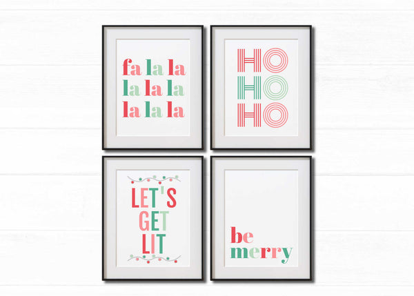 Modern Christmas Printable Signs or Wall Art For Gallery Walls