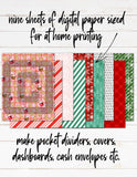 Printable Christmas Holiday Planner Stickers Watercolor