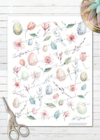 printable easter planner kit watercolor spring floral
