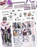 printable halloween planner stickers watercolor witch 