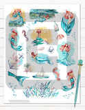 Mermaid Printable Planner Stickers