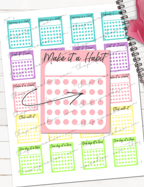 Hobbies // Functional Planner Stickers & Self Care Trackers