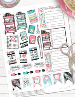 printable planner babe planner stickers