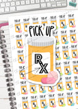 Prescription Medication Pick Up Reminder Printable Planner Stickers