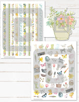Farmhouse Spring Garden Floral Watercolor Printable Planner Sticker Kit