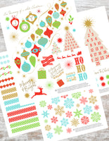 christmas happy planner stickers